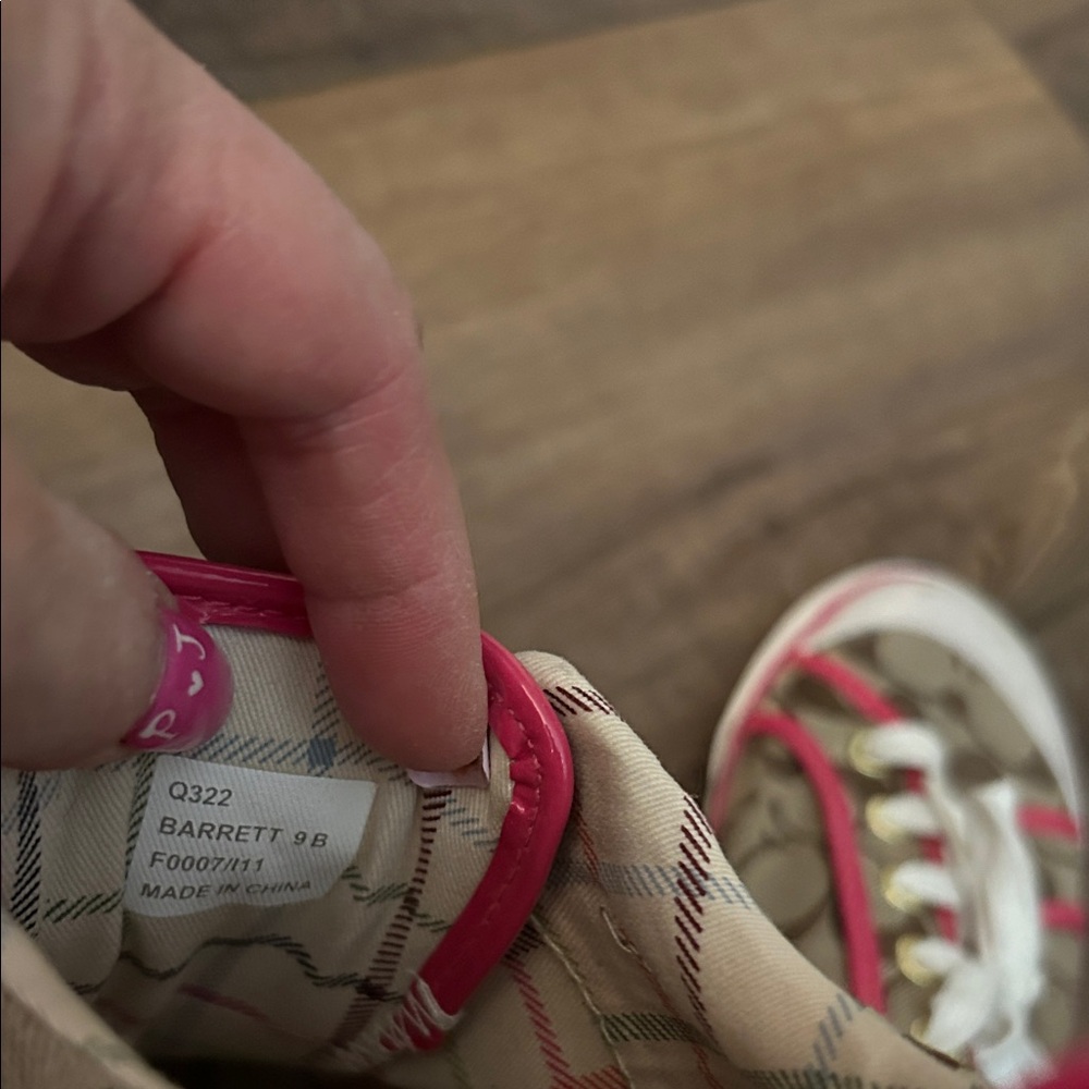 Coach Pink and Tan Sneakers - Picture 2 of 5